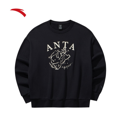 安踏圆领卫衣男女正品针织上衣