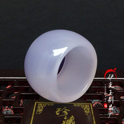 包邮天然冰种白玉髓扳指白玛瑙扳指男女款指环白玉髓戒指宽条指环