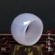 指环白玉髓戒指宽条指环 天然冰种白玉髓扳指白玛瑙扳指男女款 包邮