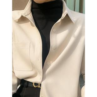叠穿磨毛灯芯绒衬衫女复古港味内搭2025新款秋冬加厚长袖打底衬衣