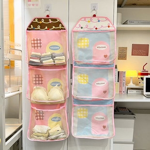 宿舍收纳挂袋房间衣柜悬挂收纳袋袜子内衣内裤 墙上卧室整理网兜