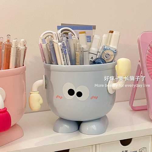 化妆刷收纳筒梳妆台桌面化妆品置物架收纳盒眉笔口红刷子桶笔筒