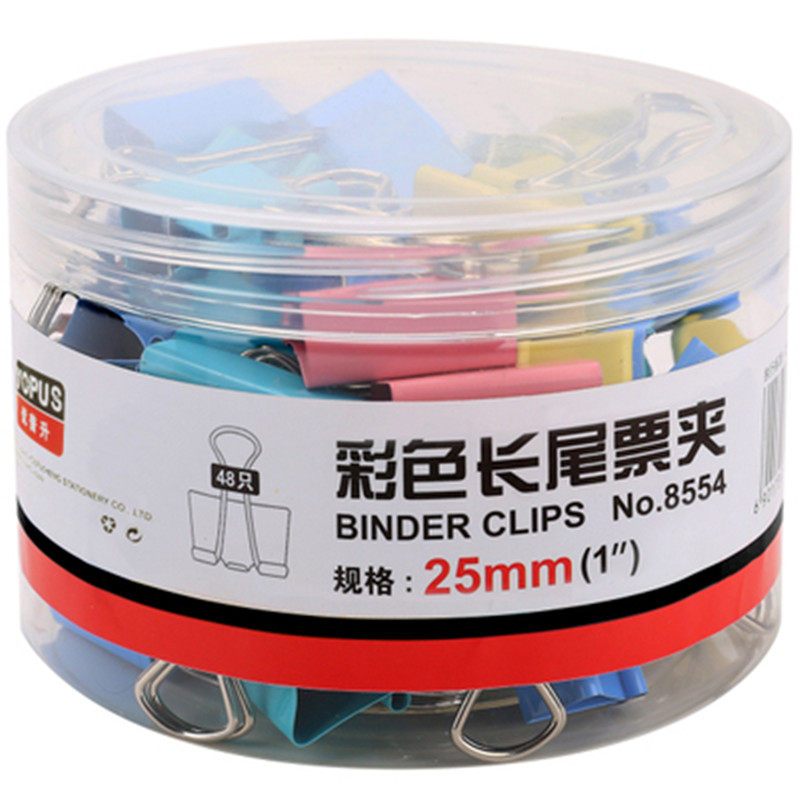 YOUPU SHENG 색상 긴 꼬리 클립 파일 폴더 SWALLOWTAIL 클립 검은 철 티켓 클립 대형 중형 및 소형 사무실 SWALLOWTAIL 클립
