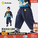 软牛仔 保暖宝宝长裤 嘟嘟家男童裤 冬季 潮 子秋冬加绒儿童牛仔裤