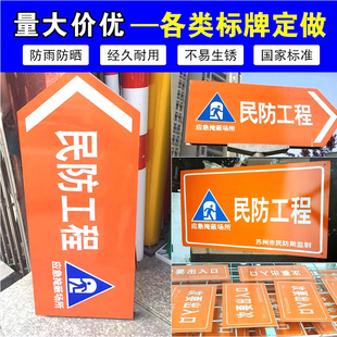 人防标识牌出入口人防工程指示牌管理制度民防工程警示牌标志标牌