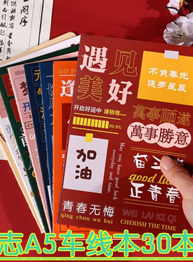励志A5车线卡通复古笔记本