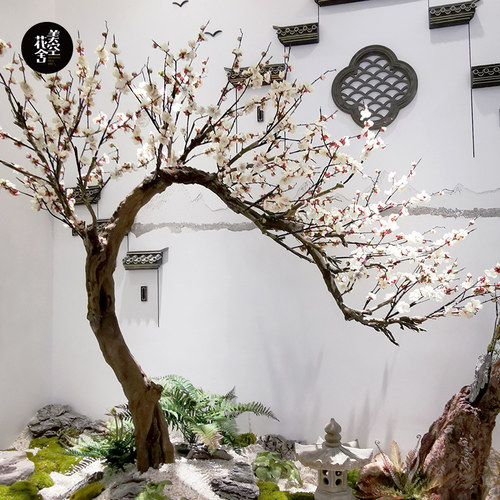美空花舍迎客仿真梅花树假树定制