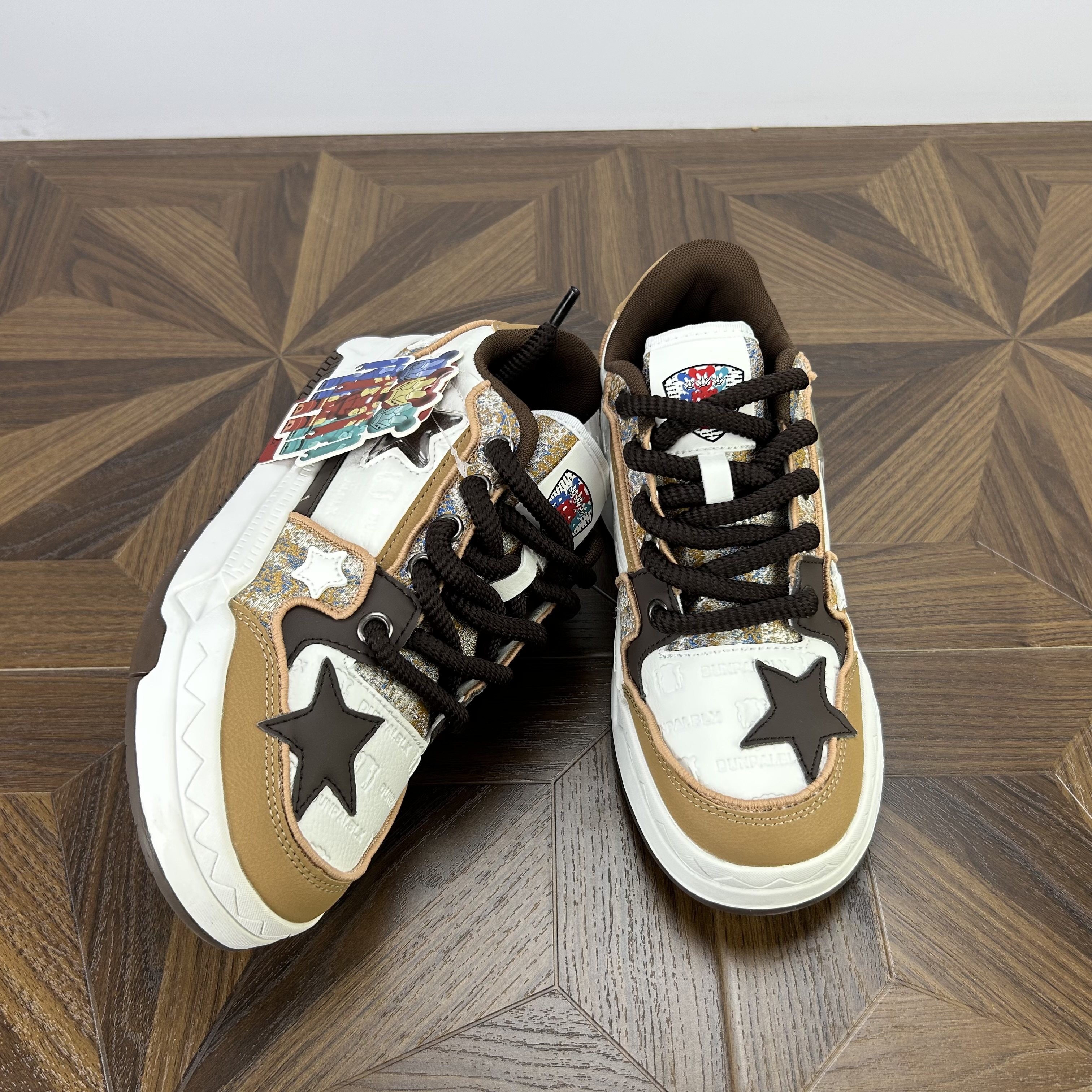 柜货！美国外贸 男运动休闲板鞋星星面包鞋时尚低帮平底百搭潮鞋