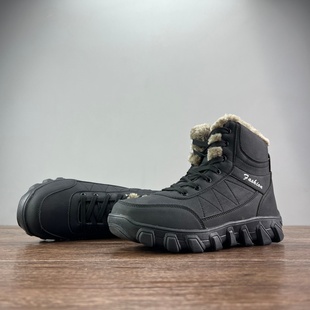 零下40度！外贸男士冬季马丁靴加棉保暖抗冻防滑耐磨高帮靴子时尚