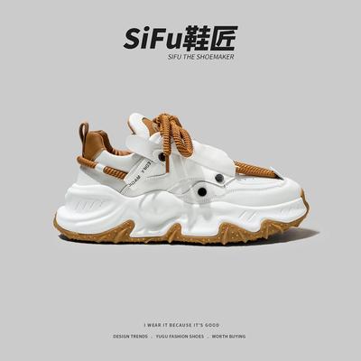 外贸出口高品质男鞋厚底老爹鞋