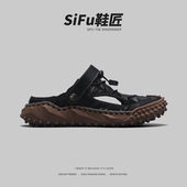 包头软底厚底耐磨百搭沙滩鞋 休闲软皮凉鞋 时尚 出口外贸日本单男士