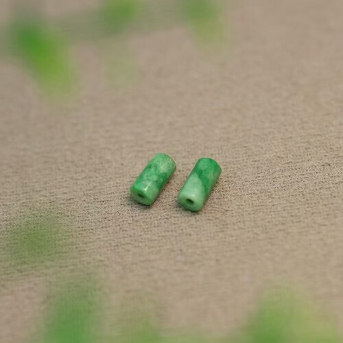 天然A货翡翠圆柱形小管珠桶珠
