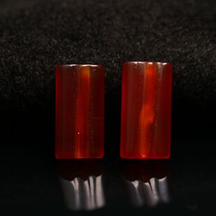 #7908红色天然老玛瑙管珠