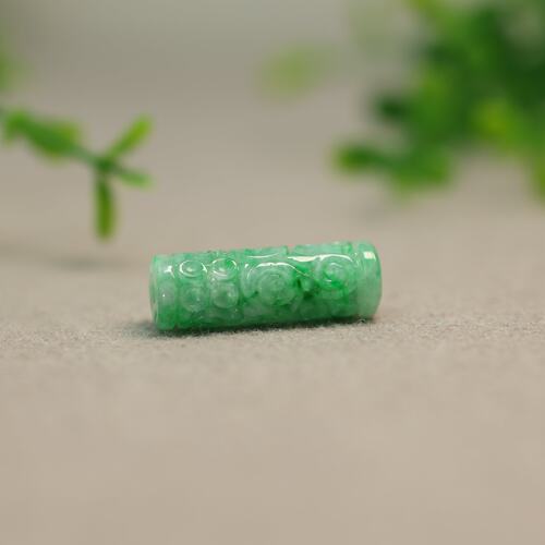 天然A货翡翠圆柱形复古路路通