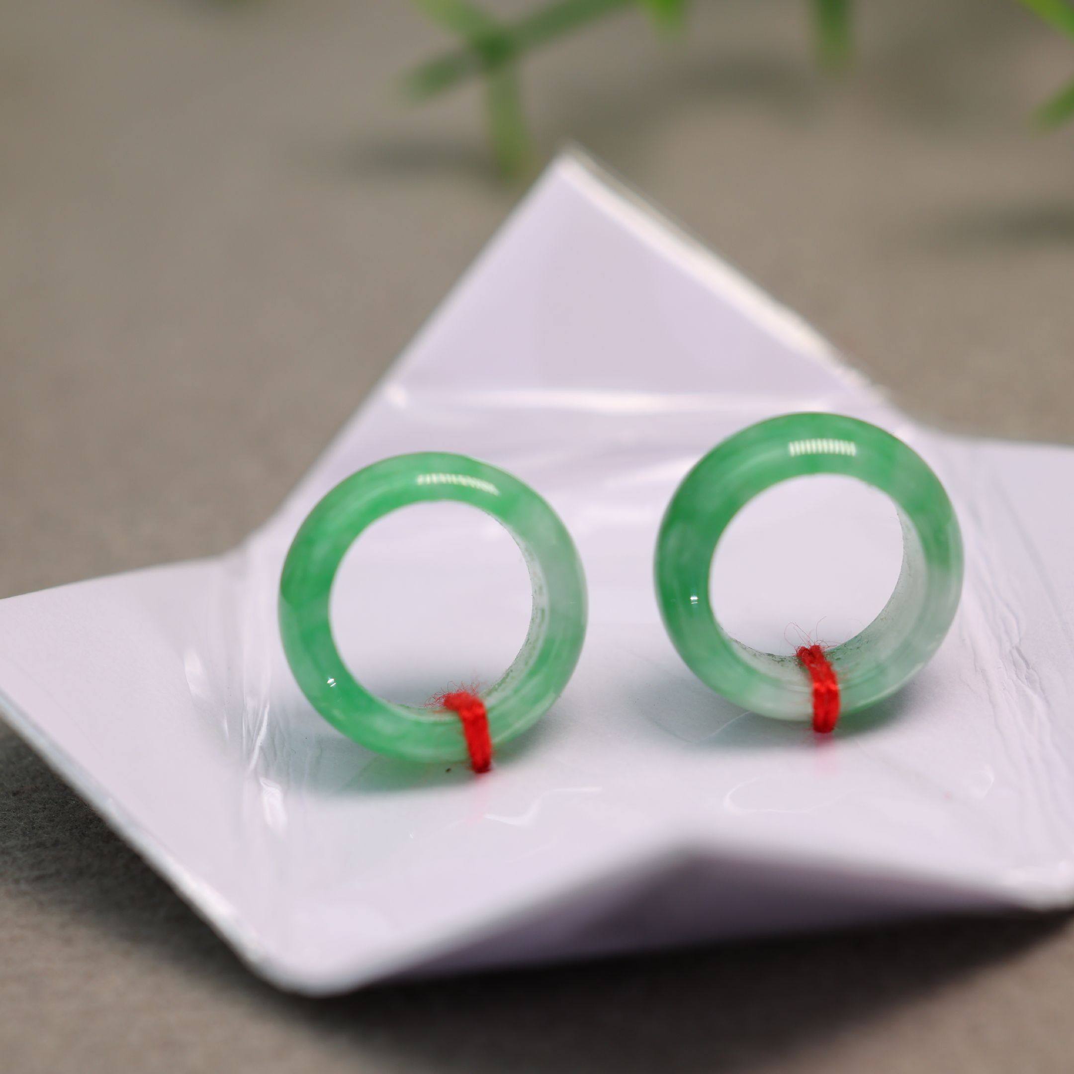 #H754糯底阳绿天然A货翡翠圆圈小环跑环 镶嵌耳坠裸石,珠宝/钻石/翡翠,翡翠裸石/蛋面,淘宝优惠券,粉丝福利购,淘宝优惠卷