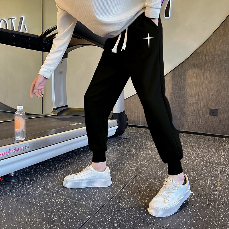 雷迪波尔官方新款秋冬季卫裤男潮牌运动裤束脚小脚裤子痞帅百搭加