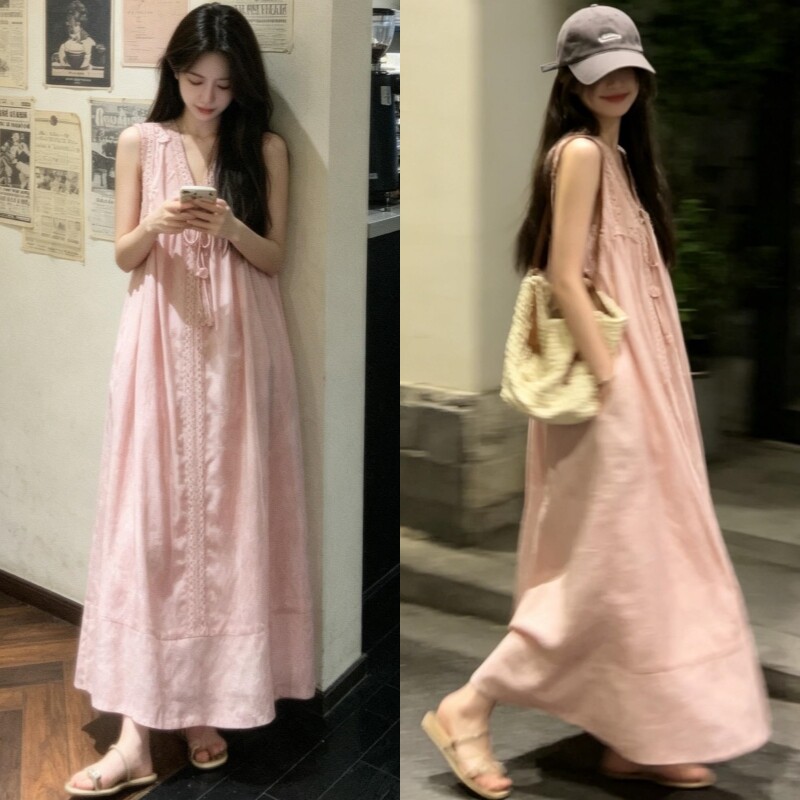 夏季孕妇大码遮肚背心裙