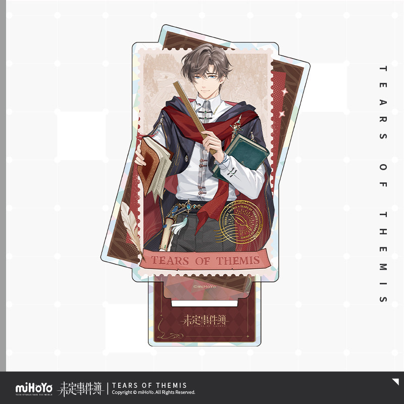 thumbnail for [Undecided Case Files Higu] 2026 Overseas Café Collaboration Gold-Stamped Acrylic Standee (Non-blind Draw)