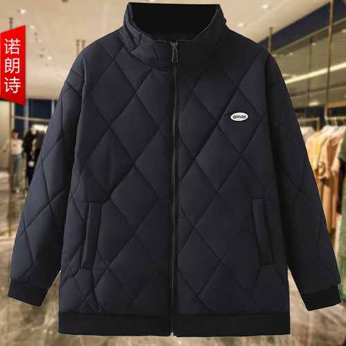 大码女装时尚立领夹棉棉服外套冬