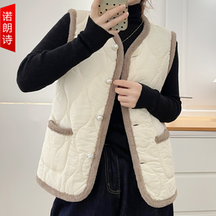 时尚洋气加绒保暖马甲胖mm无袖叠穿坎肩宽松遮肚子200斤大码女装