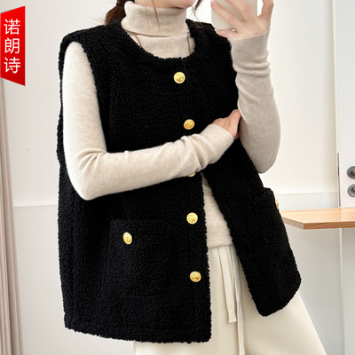 大码女装小香风颗粒绒保暖马甲冬