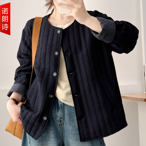 大码冬季不臃肿保暖棉服外套上衣