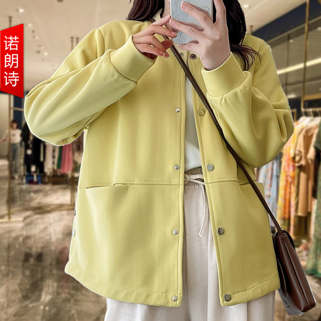 大码女装别致棒球服外套秋