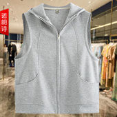 马夹外套 运动休闲宽松遮肉无袖 大码 胖mm卫衣马甲女2025年秋秋新款