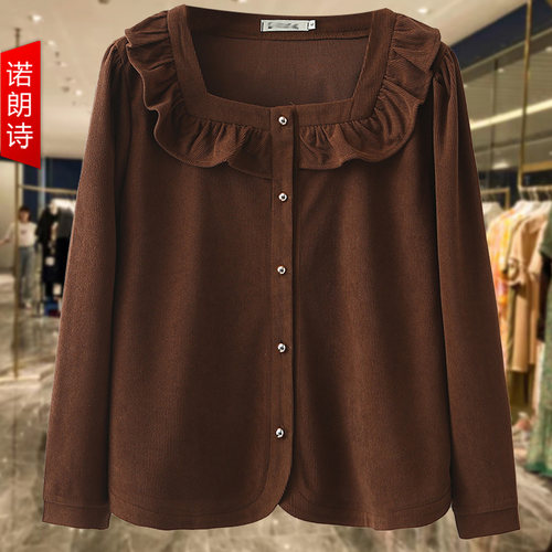 宽松遮肉显瘦娃娃领衬衫