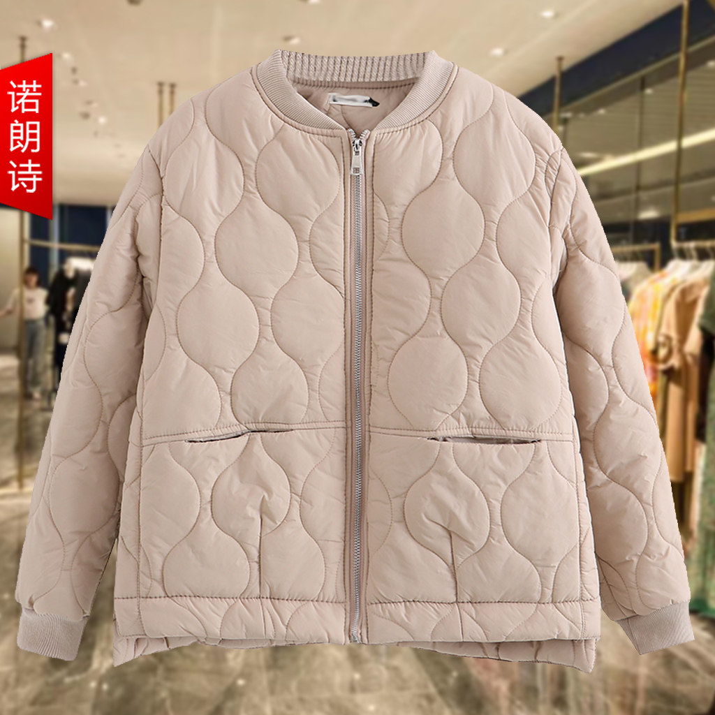 设计感棒球服拉链棉服外套大码女装200斤胖妹妹叠穿棉衣休闲棉袄