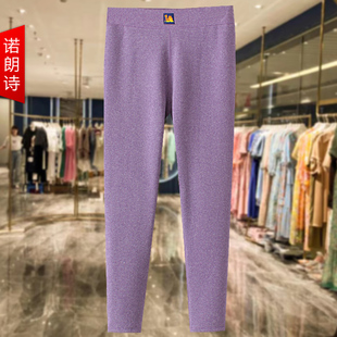 高腰德绒内穿打底裤 冬季 胖妹妹羊驼绒弹力秋裤 大码 加绒无痕保暖裤