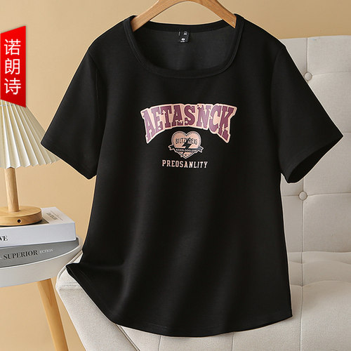 大码设计感别致短袖t恤女夏衣服