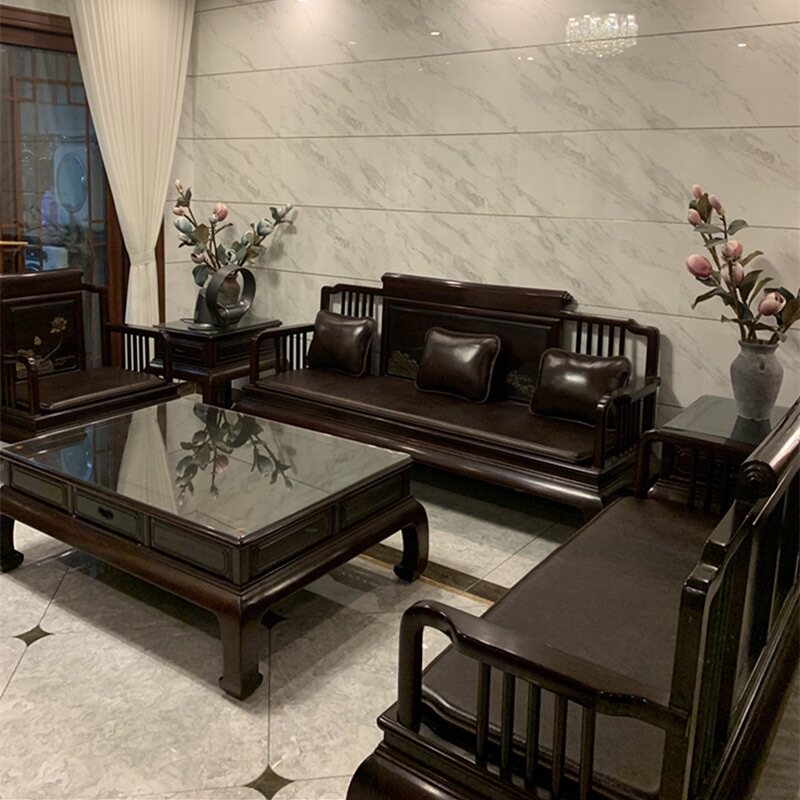 中式红木沙发坐垫圈椅贵妃椅垫子真皮防滑加厚海绵垫定制四季通用