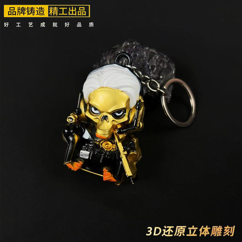 三角洲游戏周边红狼鸭金属挂件