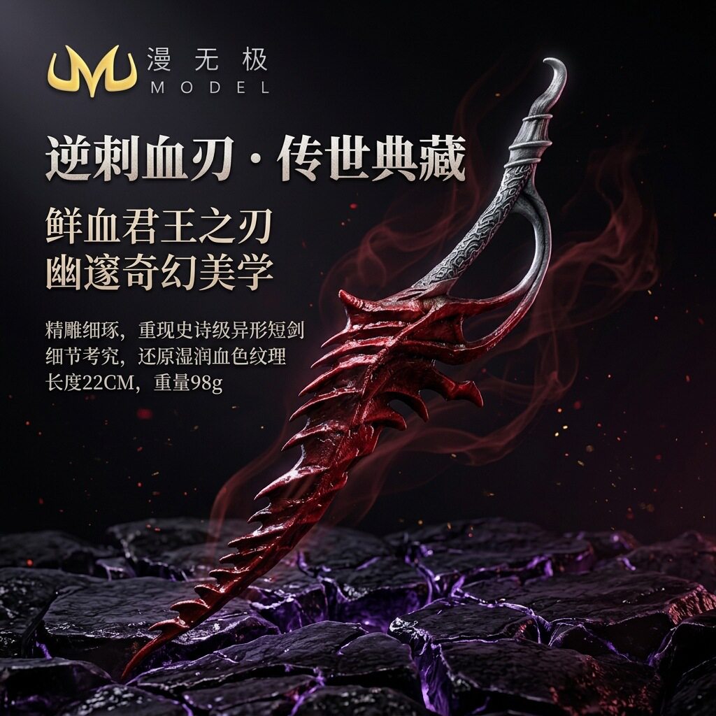 老头环逆刺血刃金属刀剑模型玩具