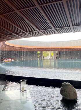 光纤拉线水帘定制酒店大堂