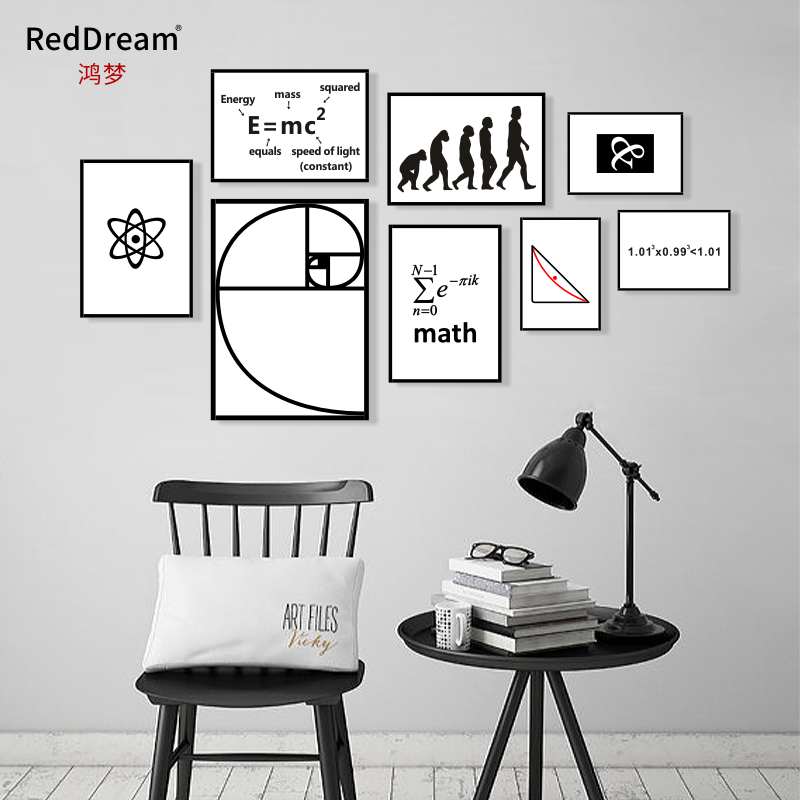 照片墙装饰挂画框科学文化书房办公室客厅沙发装饰亚克力立体墙贴,家居饰品,现代装饰画,淘宝优惠券,粉丝福利购,淘宝优惠卷