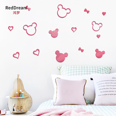 特惠米奇老鼠亚克力3d墙贴儿童