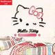 HelloKitty凯蒂猫背景自粘墙贴画可爱卡通儿童房3D立体亚克力装 饰