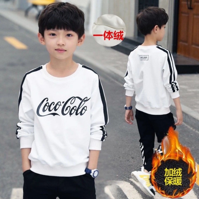 男童加绒卫衣2022新款一体绒