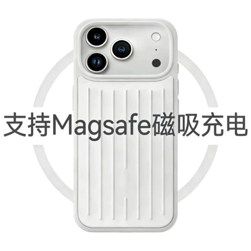 RIMOWA日默瓦磁吸充电Magsafe苹果18/17Pro/ProMax银色铝镁合金行李箱iphone16Pro聚碳酸酯手机壳15Pro