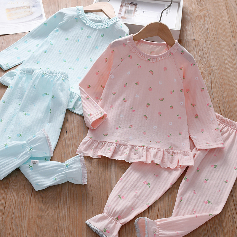 爱妮萌萌女童纯棉家居服套装