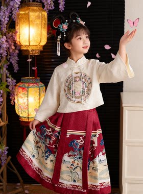 女童汉服套装女孩国式唐装