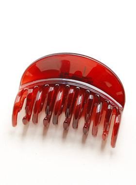 红色PC抓夹中号8厘米后脑勺发夹盘发抓夹