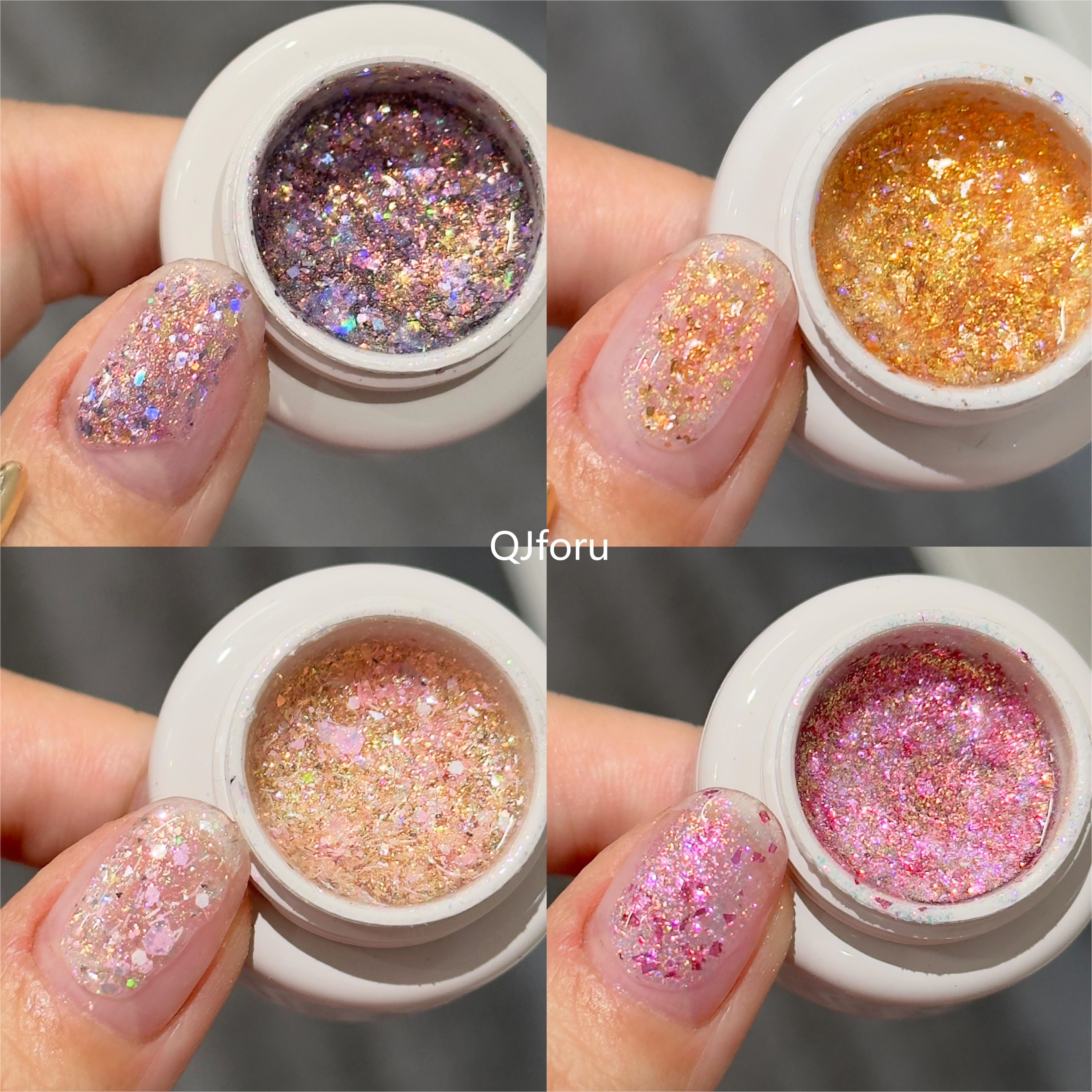 QJforu【拍三免一】幻想系列新品云锦亮片胶秋冬百搭甲油胶S01-06