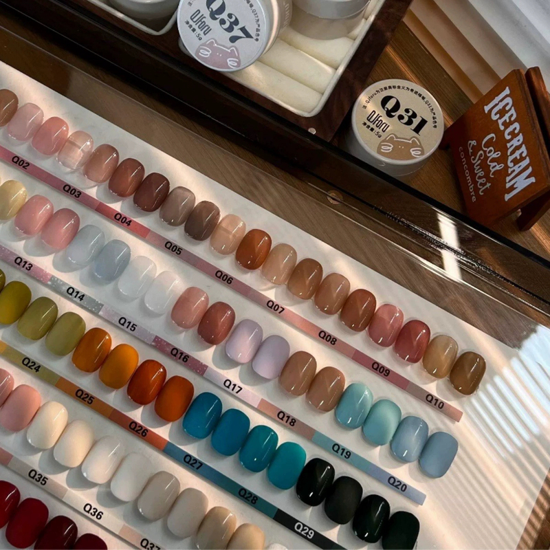 QJforu二代喵喵胶罐装甲油胶色胶单罐5g（1-34）