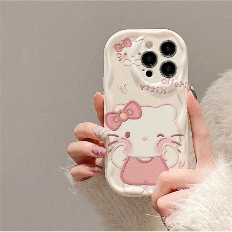 可爱HelloKitty猫手机壳适用苹果15promax华为mate60pro小米13vivo/oppo红米荣耀iphone14plus全包镜头保护12