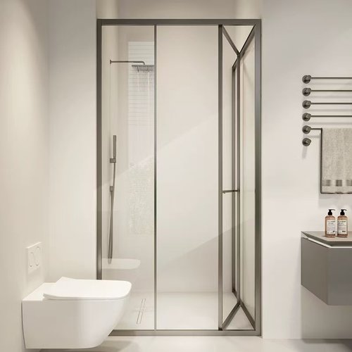 极窄L型侧移淋浴房玻璃隔断