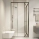 极窄L型侧移淋浴房玻璃干湿分离隔断浴室家用洗澡卫生间方型定制
