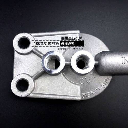 适用小松挖掘机柴油格座 PC200-3柴油滤芯连接座子 钩机柴滤配件